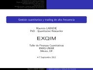 GestiÃ³n cuantitativa y trading de alta frecuencia - FENOMEC - UNAM