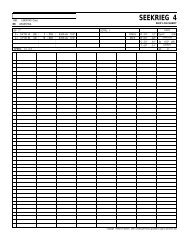 SEEKRIEG 4 Ship Log Sheets