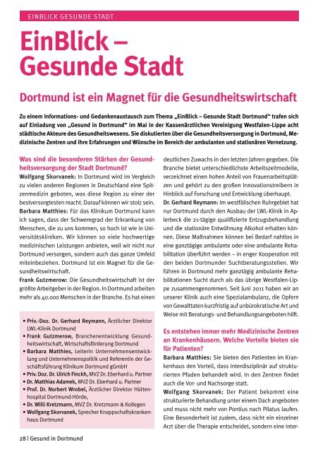 GESUND IN DORTMUND - kvwl-consult