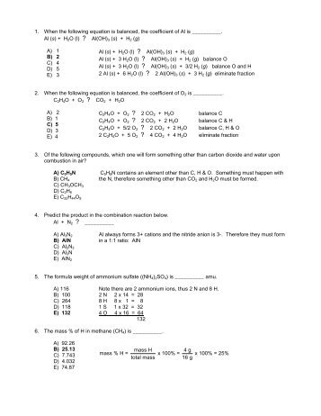 Exam 3 - Answer Key