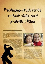 PÃ¦dagog-studerende er helt vilde med praktik i Kina