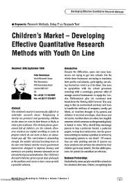 Children's Market - Developing Effective Quantitative ... - Emerald