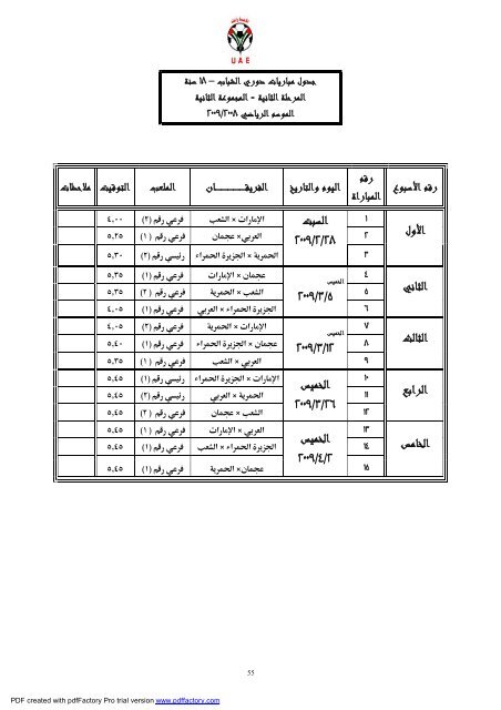 ïº³ï»¨ïº - Ø§ØªØ­Ø§Ø¯ Ø§ÙØ¥ÙØ§Ø±Ø§Øª ÙÙØ±Ø© Ø§ÙÙØ¯Ù