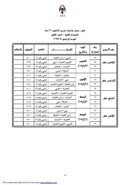 ïº³ï»¨ïº - Ø§ØªØ­Ø§Ø¯ Ø§ÙØ¥ÙØ§Ø±Ø§Øª ÙÙØ±Ø© Ø§ÙÙØ¯Ù