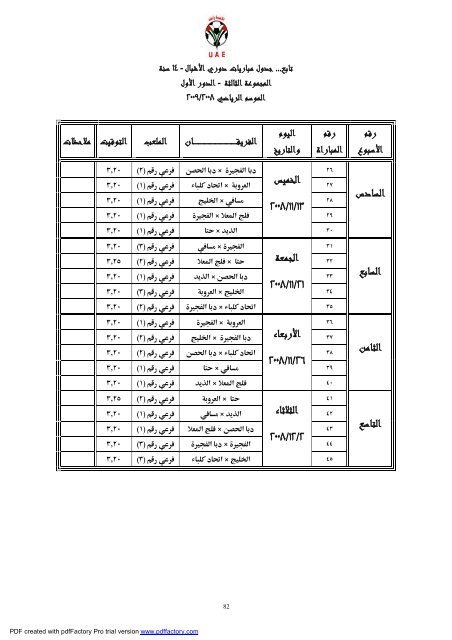 ïº³ï»¨ïº - Ø§ØªØ­Ø§Ø¯ Ø§ÙØ¥ÙØ§Ø±Ø§Øª ÙÙØ±Ø© Ø§ÙÙØ¯Ù