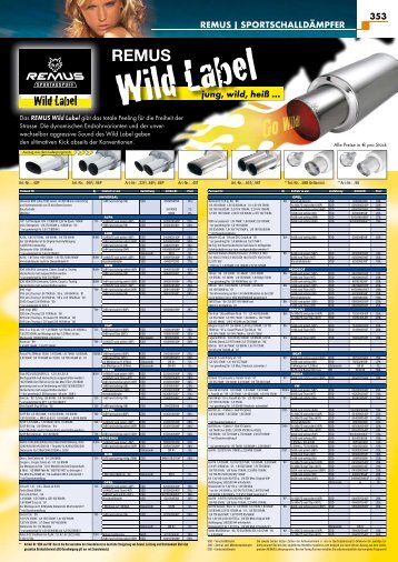 jung, wild, heiÃ ... 353 REMUS | SPORTSCHALLDÃMPFER