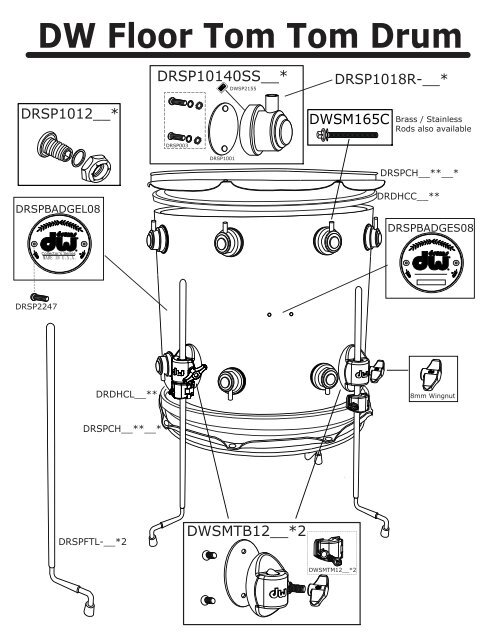 DW Floor Tom Tom Drum DW Floor Tom Tom Drum