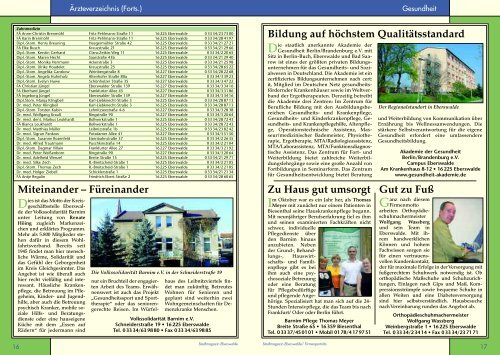 Stadtmagazin Eberswalde 2007 - Stadtmagazin BS GmbH