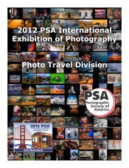 2012 PSA International Exhibition of Photography Photo Travel ...