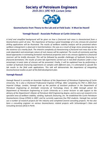 Luncheon Abstract and Registration Form - SPE WA