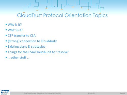 CloudTrust Protocol Information Overview (pdf) - Cloud Security ...