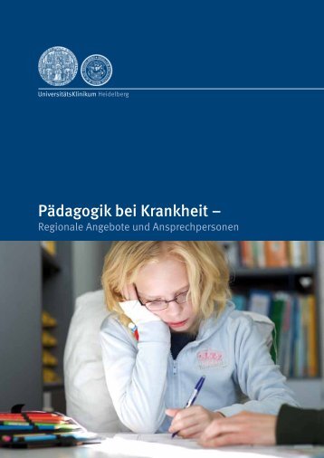 Broschüre "Pädagogik bei Krankheit" - Stadt Heidelberg