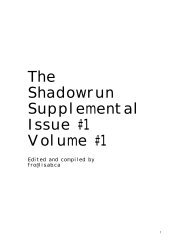 The Shadowrun Supplemental Issue #1 - Shadowrun.us
