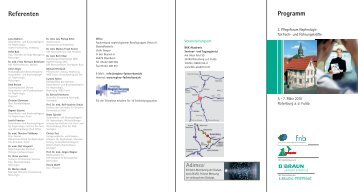 Programm Referenten - Fachverband Nephrologischer Berufsgruppen