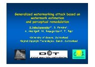 Generalized watermarking attack based on watermark ... - CVML