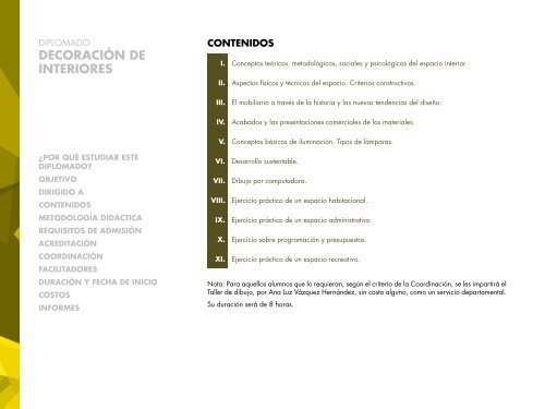 DECORACIÓN DE INTERIORES - Universidad Iberoamericana León