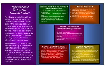 Differentiated Instruction: - Region 19