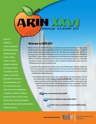 Meeting Program - ARIN