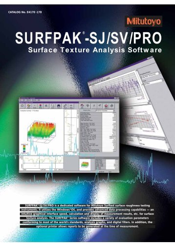 Surface Texture Analysis Software - Mitutoyo Scandinavia AB