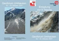 Geoforum Umhausen Geoforum Umhausen Einladung zur 9.Tagung