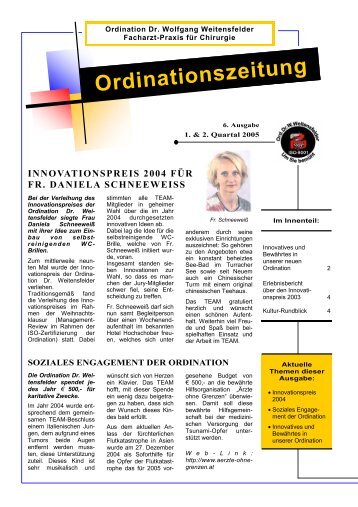 Ordinationszeitung - Ein Blick in eine chirurgische Endoskopie-Praxis