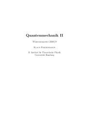 Quantenmechanik II - II. Institute for Theoretical Physics