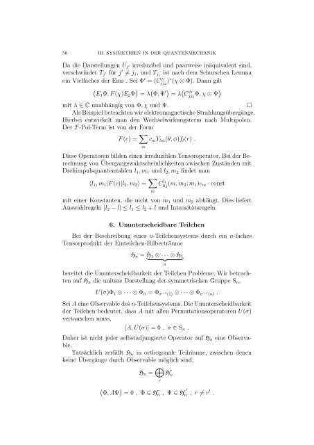 Quantenmechanik II - II. Institute for Theoretical Physics