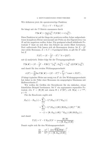 Quantenmechanik II - II. Institute for Theoretical Physics