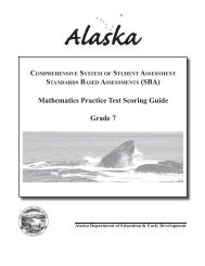 Mathematics Practice Test Scoring Guide Grade 7 - Alaska ...