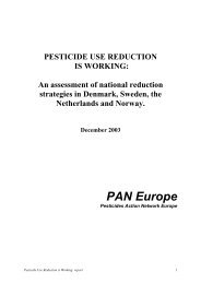 Pesticide Use Reduction is Working: An assessment ... - PAN Europe