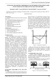 etude des transferts thermiques par methode enthalpique lors ... - iusti