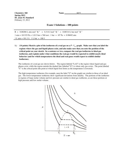 Exam 1 Solutions â 100 points