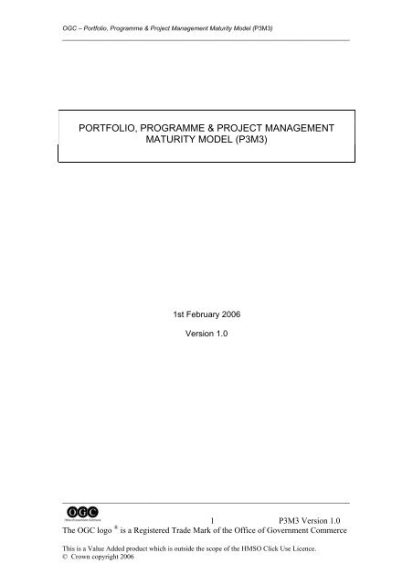 Portfolio, Programme & Project Management Maturity Model - MSP