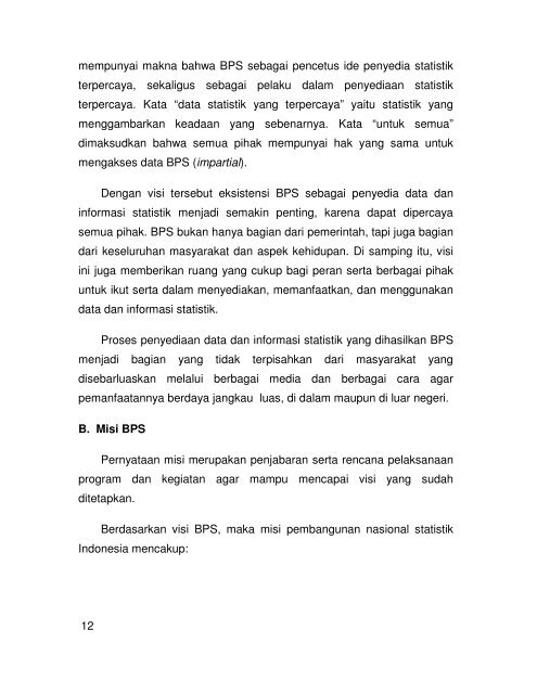 Rencana Strategis BPS 2010-2014 - Satu Pemerintah