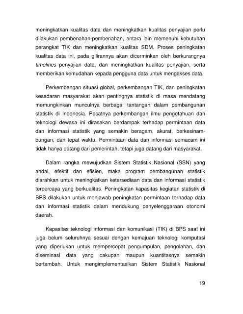 Rencana Strategis BPS 2010-2014 - Satu Pemerintah