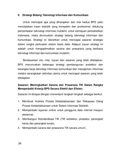 Rencana Strategis BPS 2010-2014 - Satu Pemerintah