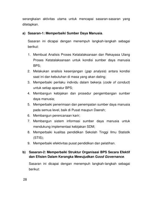 Rencana Strategis BPS 2010-2014 - Satu Pemerintah