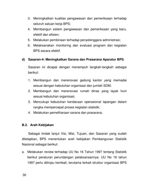 Rencana Strategis BPS 2010-2014 - Satu Pemerintah