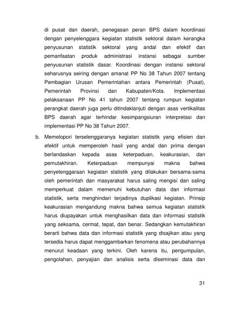 Rencana Strategis BPS 2010-2014 - Satu Pemerintah