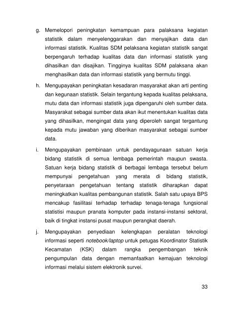 Rencana Strategis BPS 2010-2014 - Satu Pemerintah