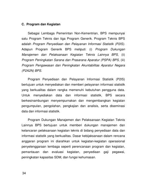 Rencana Strategis BPS 2010-2014 - Satu Pemerintah