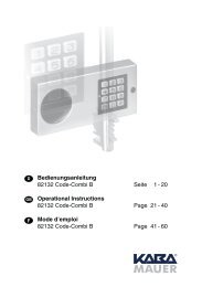 KABA MAUER Code Combi B 82132