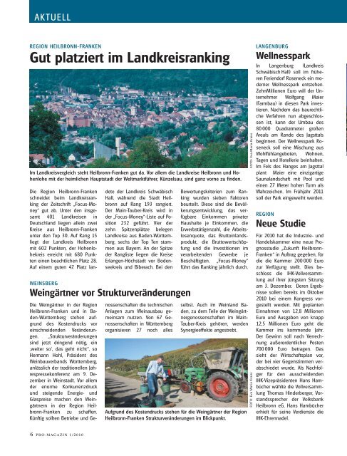 Flächenspiegel - Wirtschaftsregion Heilbronn - Franken