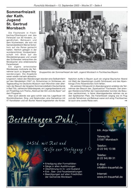 53. Ausgabe vom 13.09.2003 - Gemeinde Morsbach