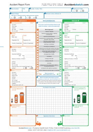 Accident statement - AccidentSketch
