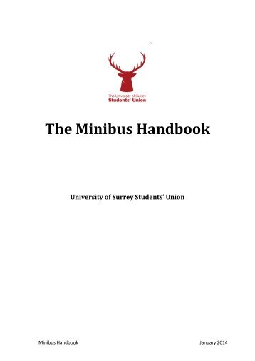 The Minibus Handbook.pdf - University of Surrey's Student Union