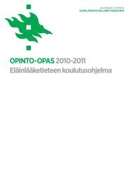 Opinto-opas 2010-2011 - ElÃ¤inlÃ¤Ã¤ketieteellinen tiedekunta - Helsinki.fi
