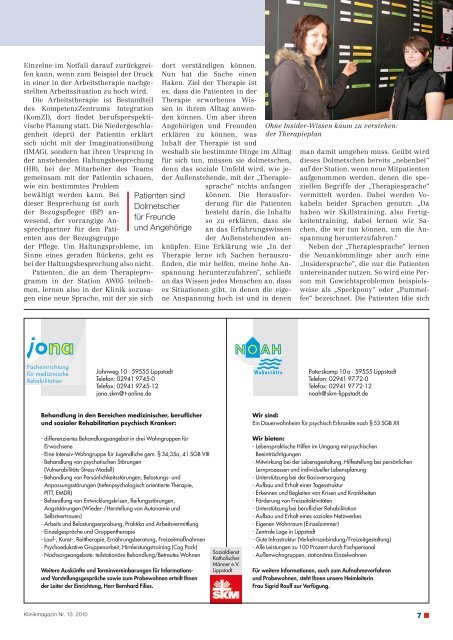 Klinkmagazin 13 2010 - Klinikmagazin
