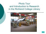 Self Guided Photo Tour and Introduction to the ... - Richland College