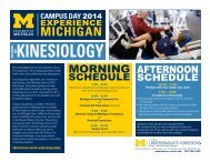 Kinesiology - University Housing - University of Michigan
